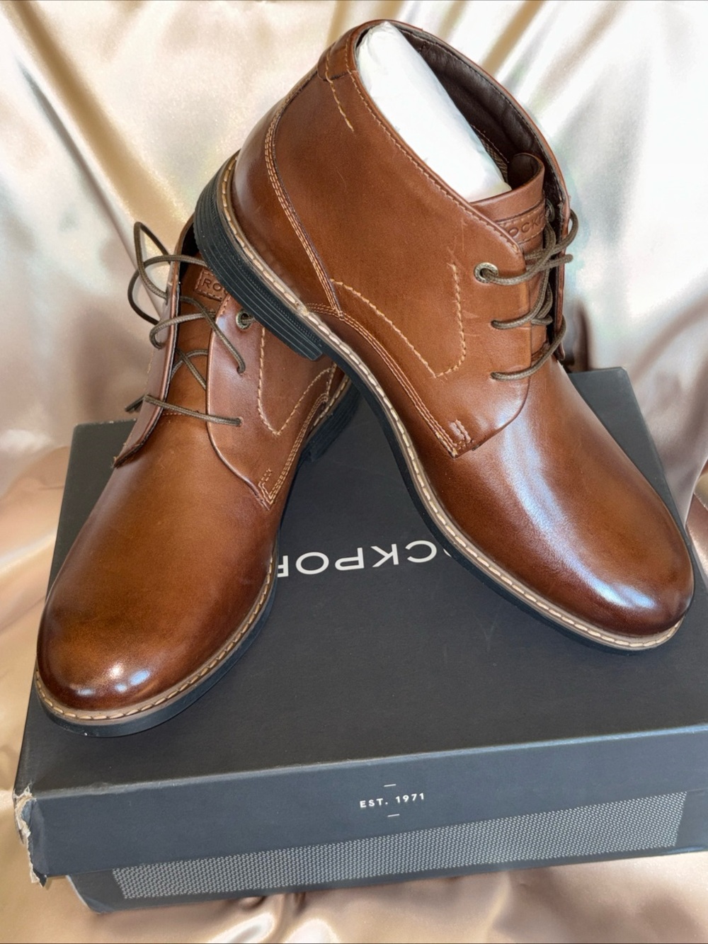 Rockport - Men's Classic Break Chukka Boots Brown Size 9W  V81656 New